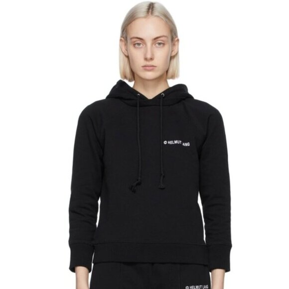 Helmut Lang Hoodie Sweatshirt Black Designer XS - Picture 1 of 9